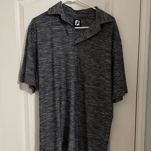 Men's Black Gray Polo Shirt